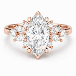 טבעת מרקיזה מעוטרת